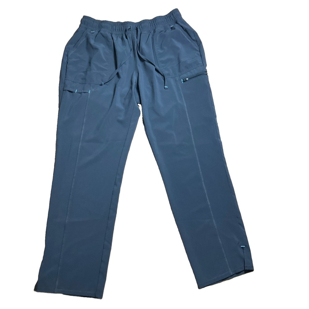 Scrubstar Scrub Pants Womens L Gray Stretch Medical Healthcare Nursing Hospital